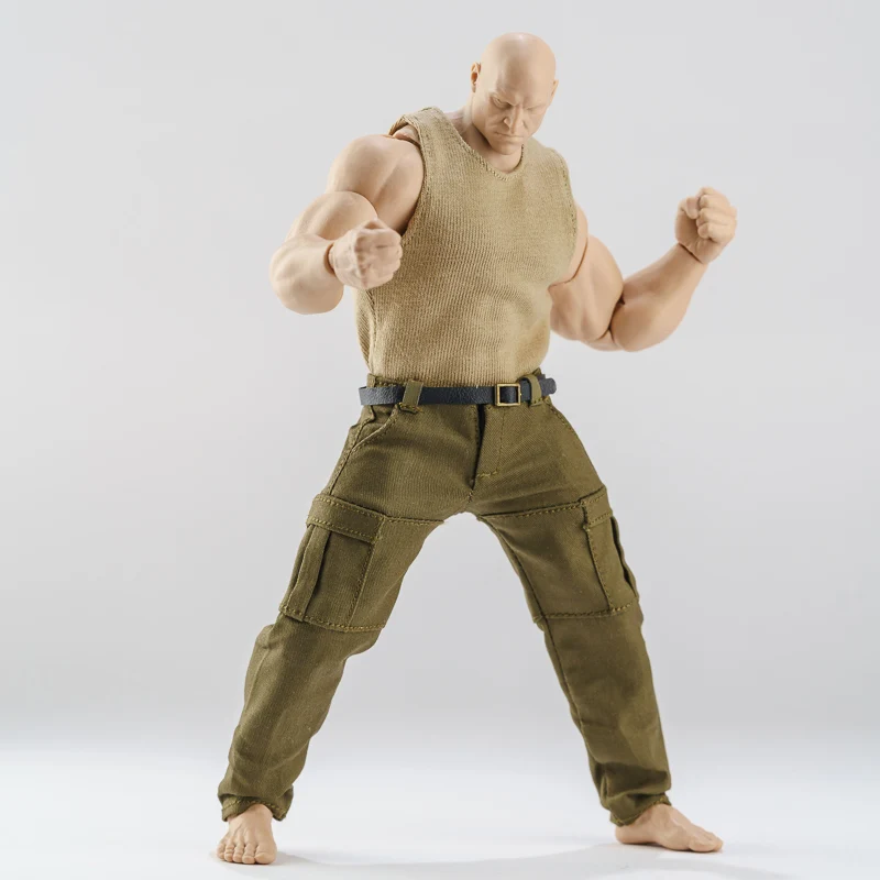 1/12 Scale Male Vest Cargo Pants Tough Guy's Clothing Fit For 6'' or 7'' Muscular Body Action Figure Dolls