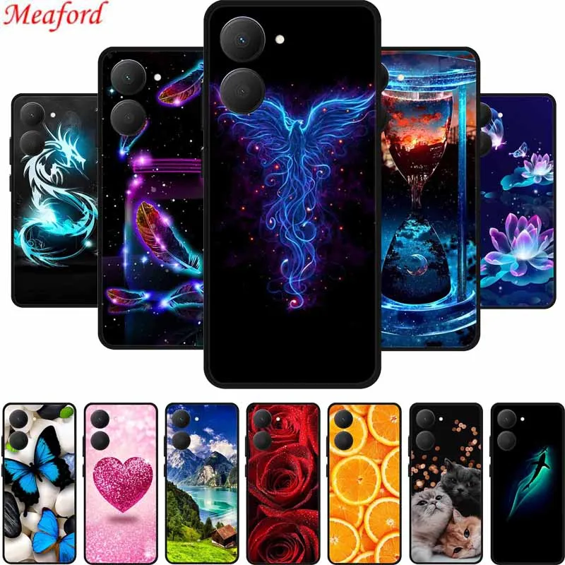 For Vivo Y36 Phone Case Cover Y 36 5G Coque Black Silicone Soft Back Cover Case For Vivo Y36 Case 6.64