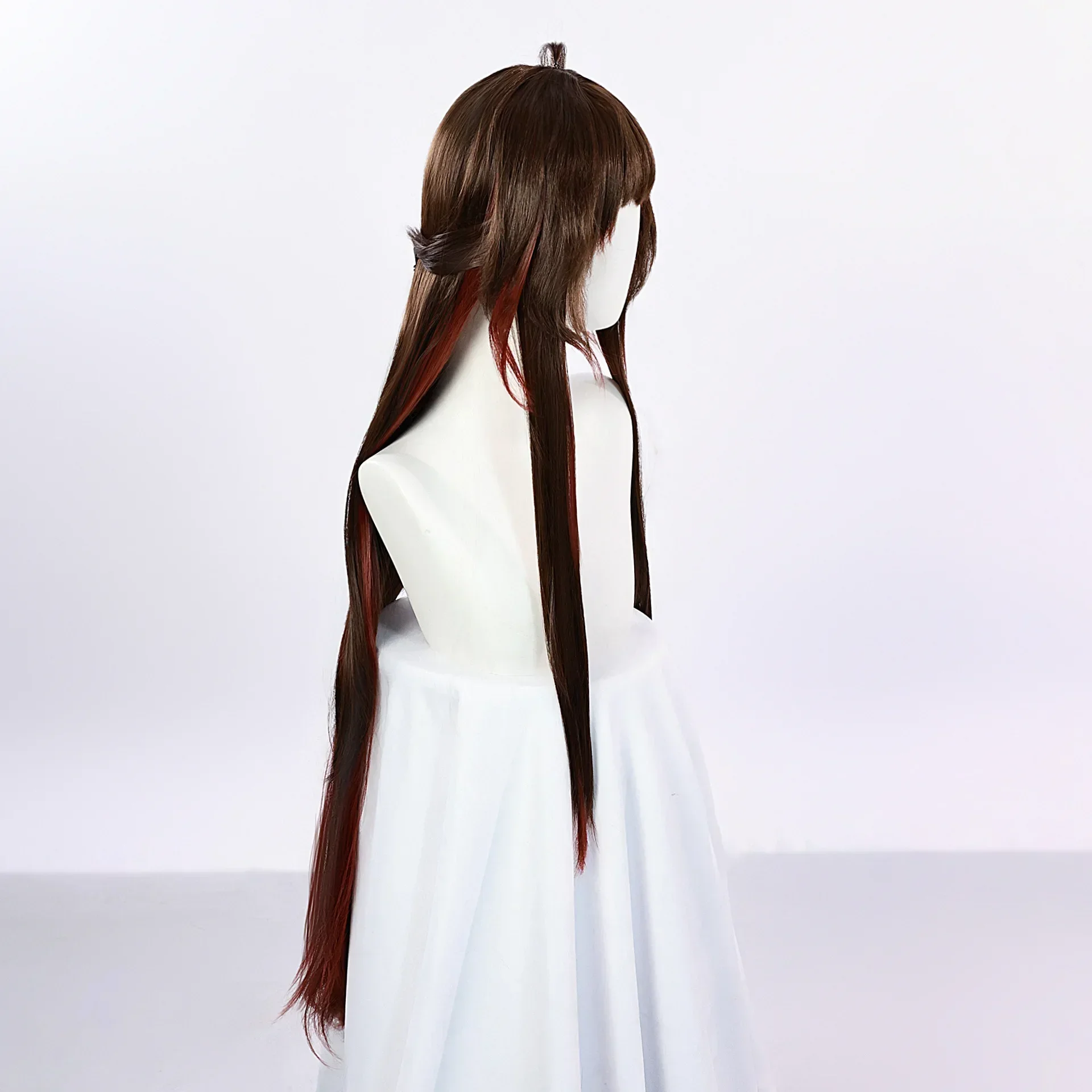 Presell Honkai: Star Rail Lingsha Cosplay Wig Ling Sha Cosplay 90cm Red Gradient Color Long Hair Cosplay Halloween Party