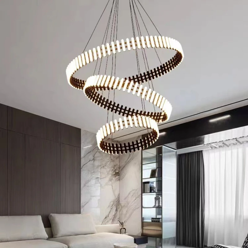 Modern Piano Chandelier Art Round Square Chandelier Lighting Living Room Decoration Restaurant Hanging Light