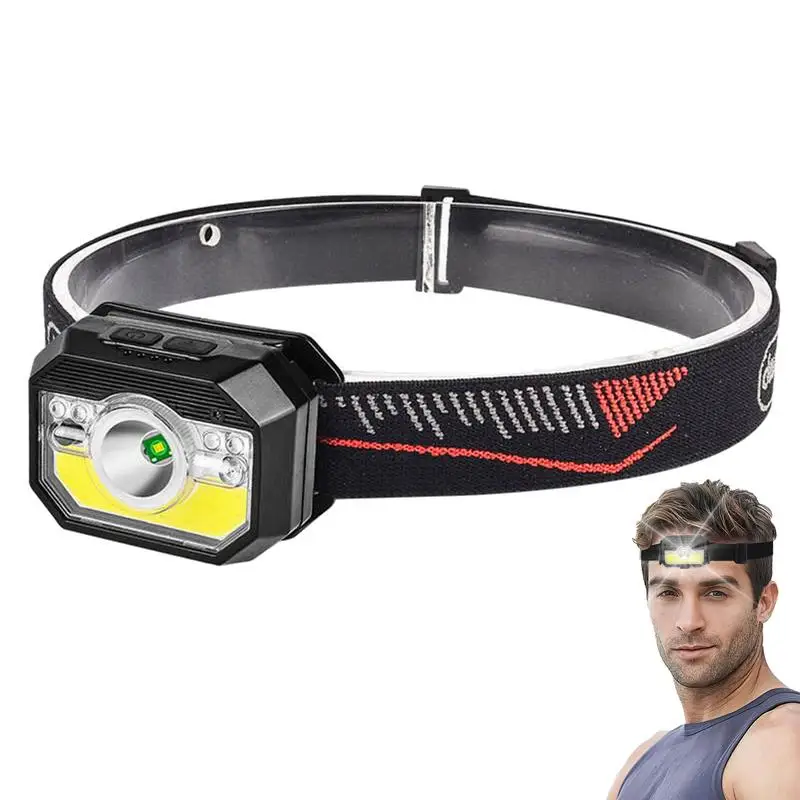 

Sensor Headlamp 6 Modes LED Head Lamp Waterproof Charging Headlight Bright Head Lights Portable Running Headlamp For Forehead