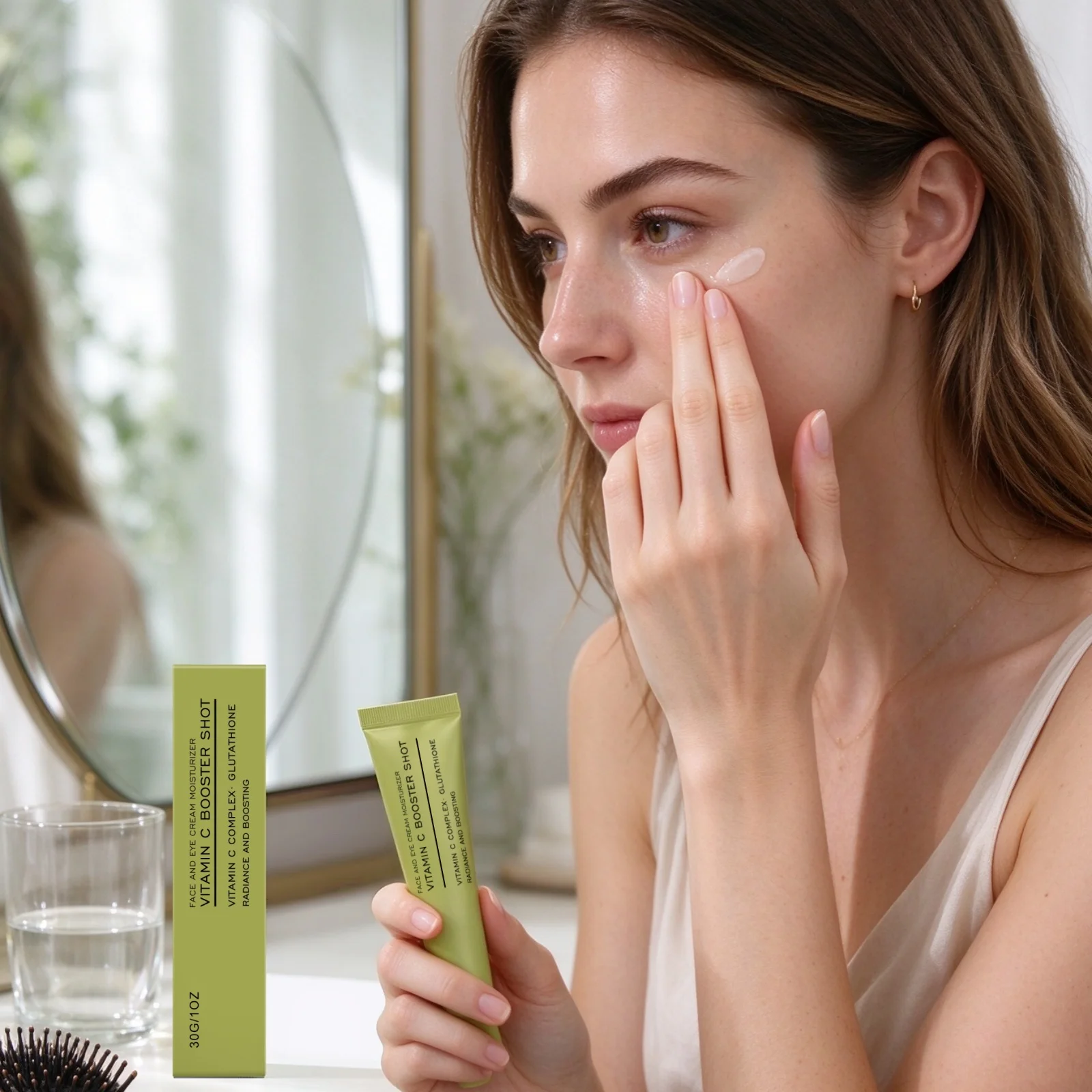 Nicotinamide Glutathione Face Cream Brightening Hydrating Facial Nourishing Tender Skin Smoothing Vitamin C Booster Cream 30g