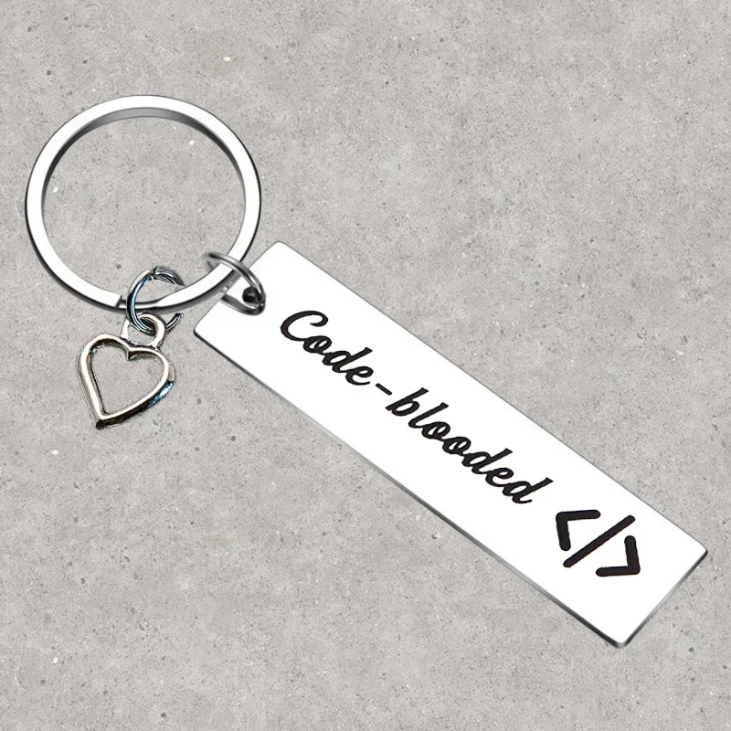 Hot Programmer Gift Keychain Code Coder Computer Science Tech Developer Gift Key Rings IT Gift