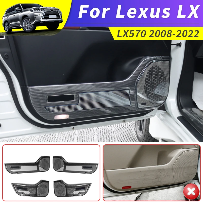 For 2008-2021 Lexus LX 570 LX570 2020 Interior Car Door Speaker Protective Cover Modification Accessories Prevent Door Scratch