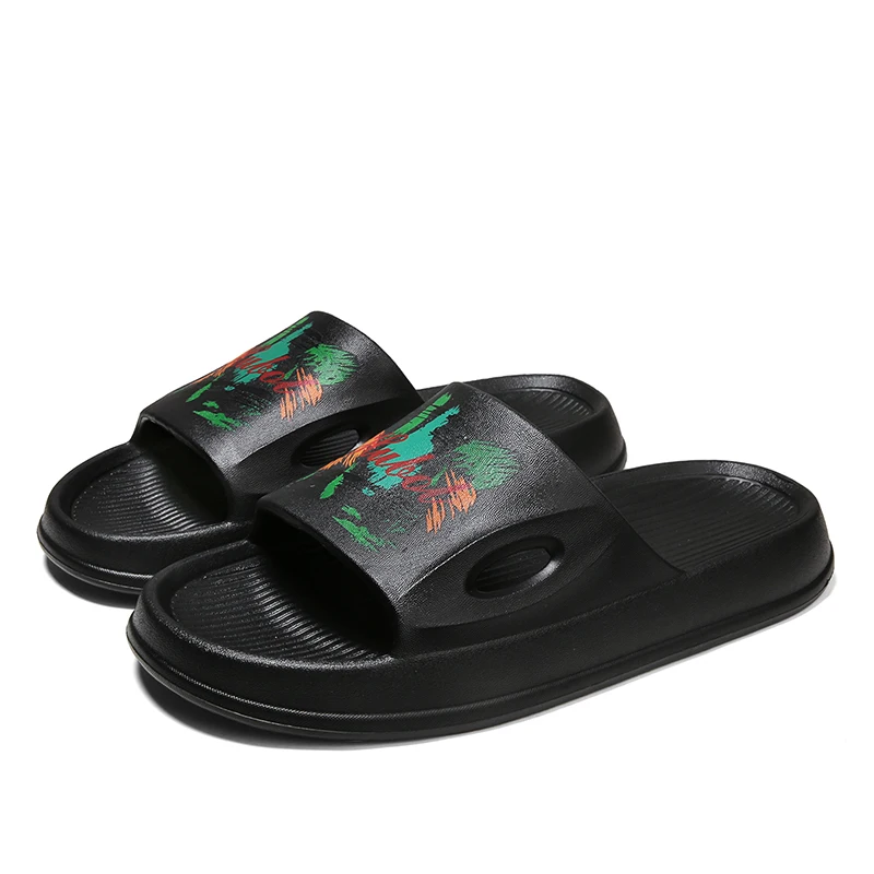 

Men Summer Slippers Print Graffiti Indoor Platform Bathroom Non-slip Shoes Female Fashion Slides Beach Slipper Zapatos De Mujer