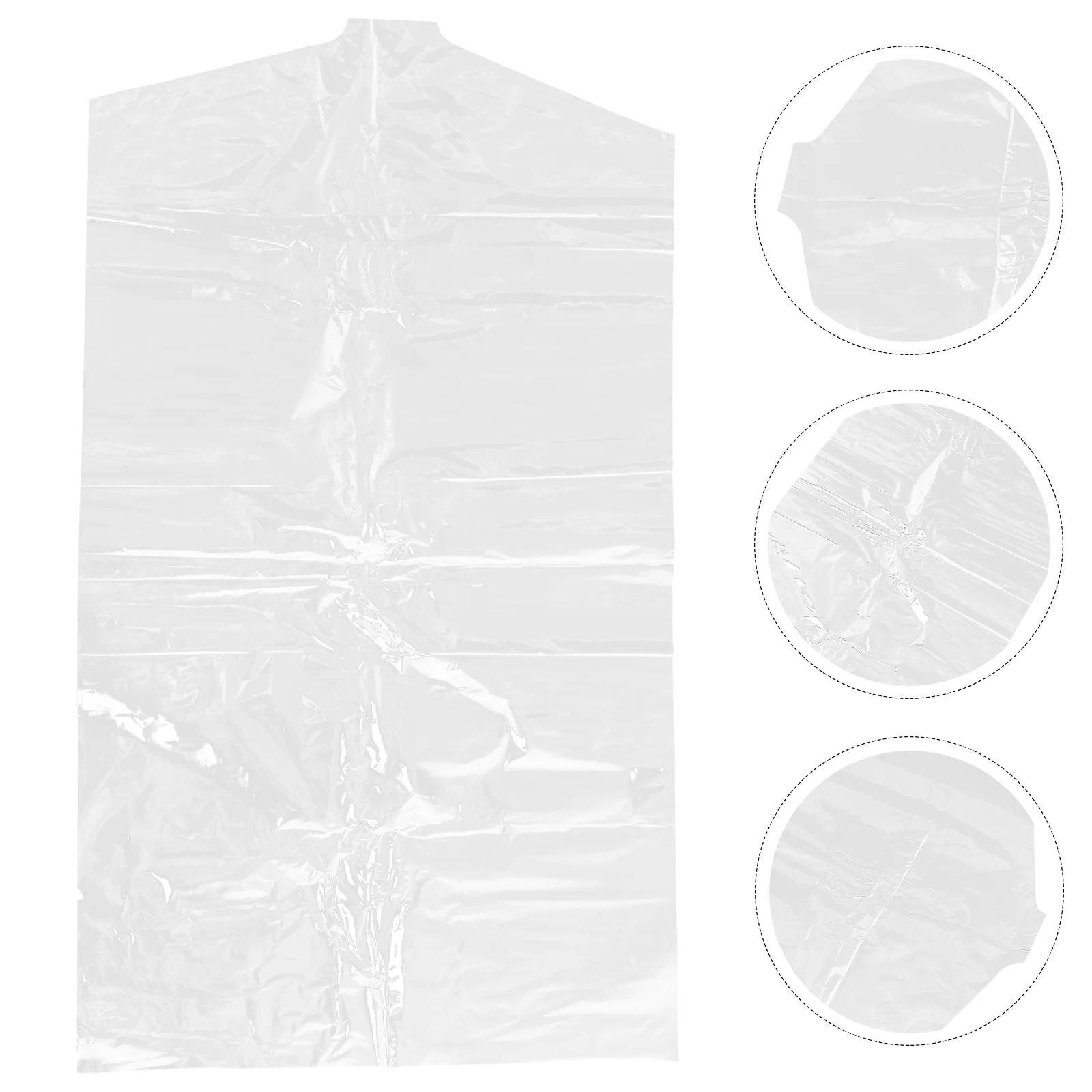 

60 Pcs Garment Dry Cleaning Bag Hanging Clothes Covers Bags Clothing Storage Plastic Cloths Men's