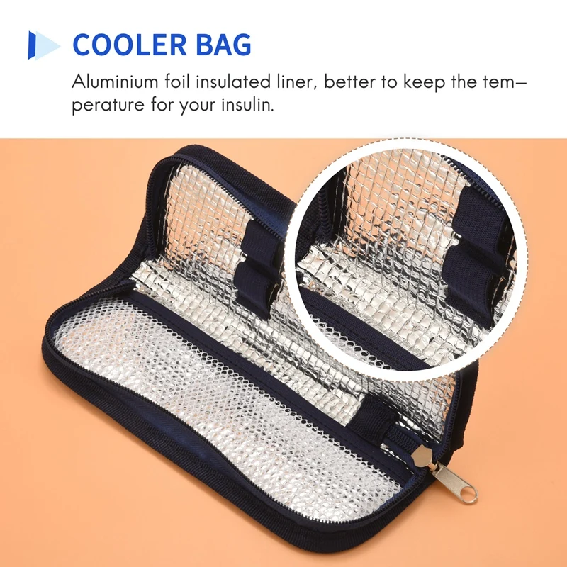 Insulin Cooler Travel Case Diabetic Medication Organizer Cooler Bag