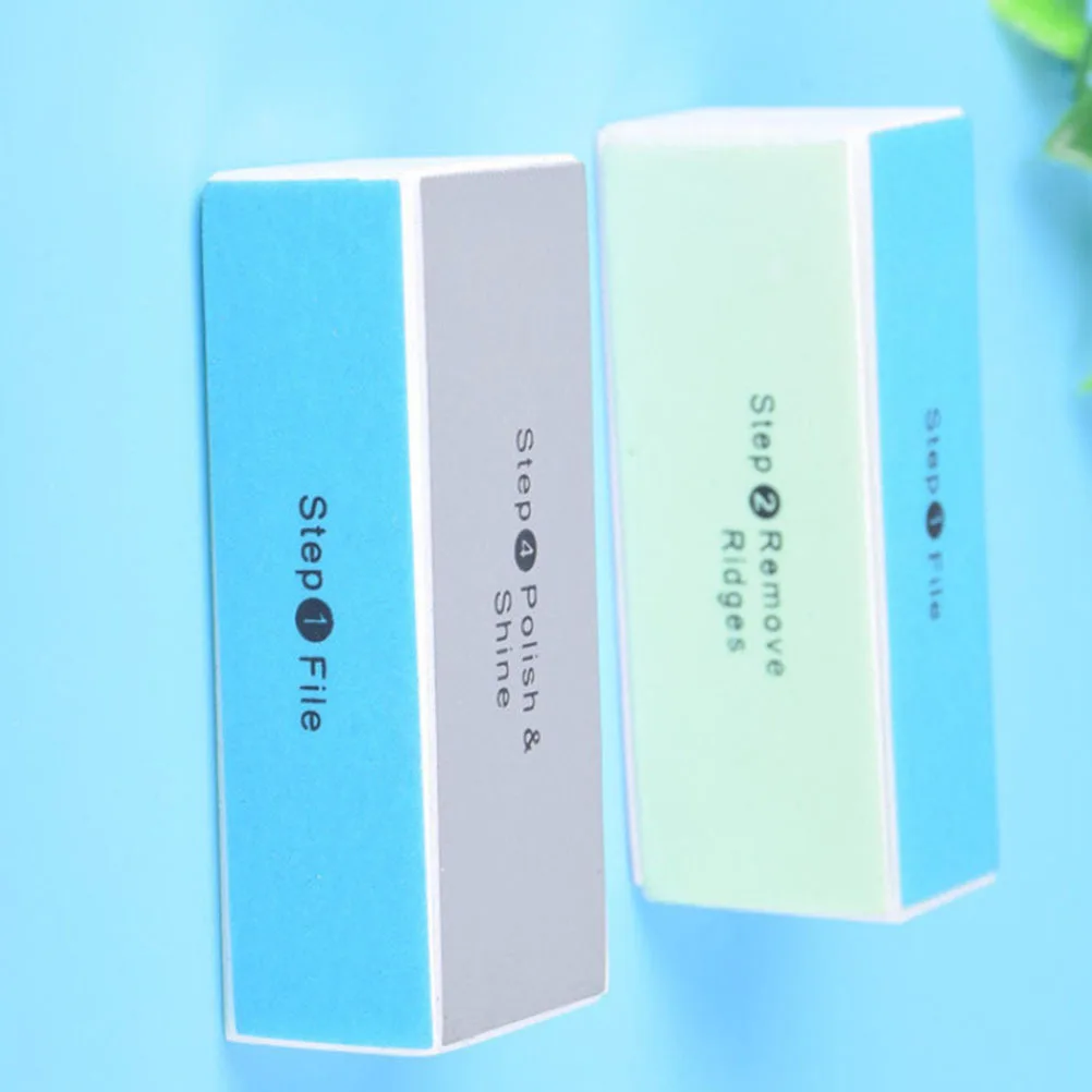 10 個ネイルバッファーファイル四面研磨ブロックネイルアートマニキュアウォールナットウッドサンディングツールアートワークポリッシャーボディスポンジ