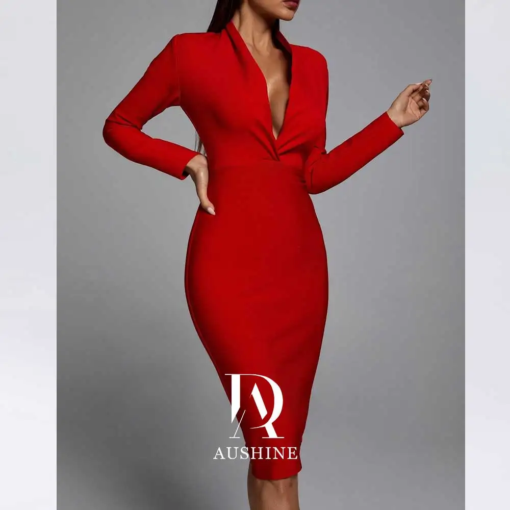 Aushine Dress Luxury Birthday Evening Dress Ankle Length Full Sleeves Summer Elegant Wedding Party Gowns For Women Arab 2024Fu