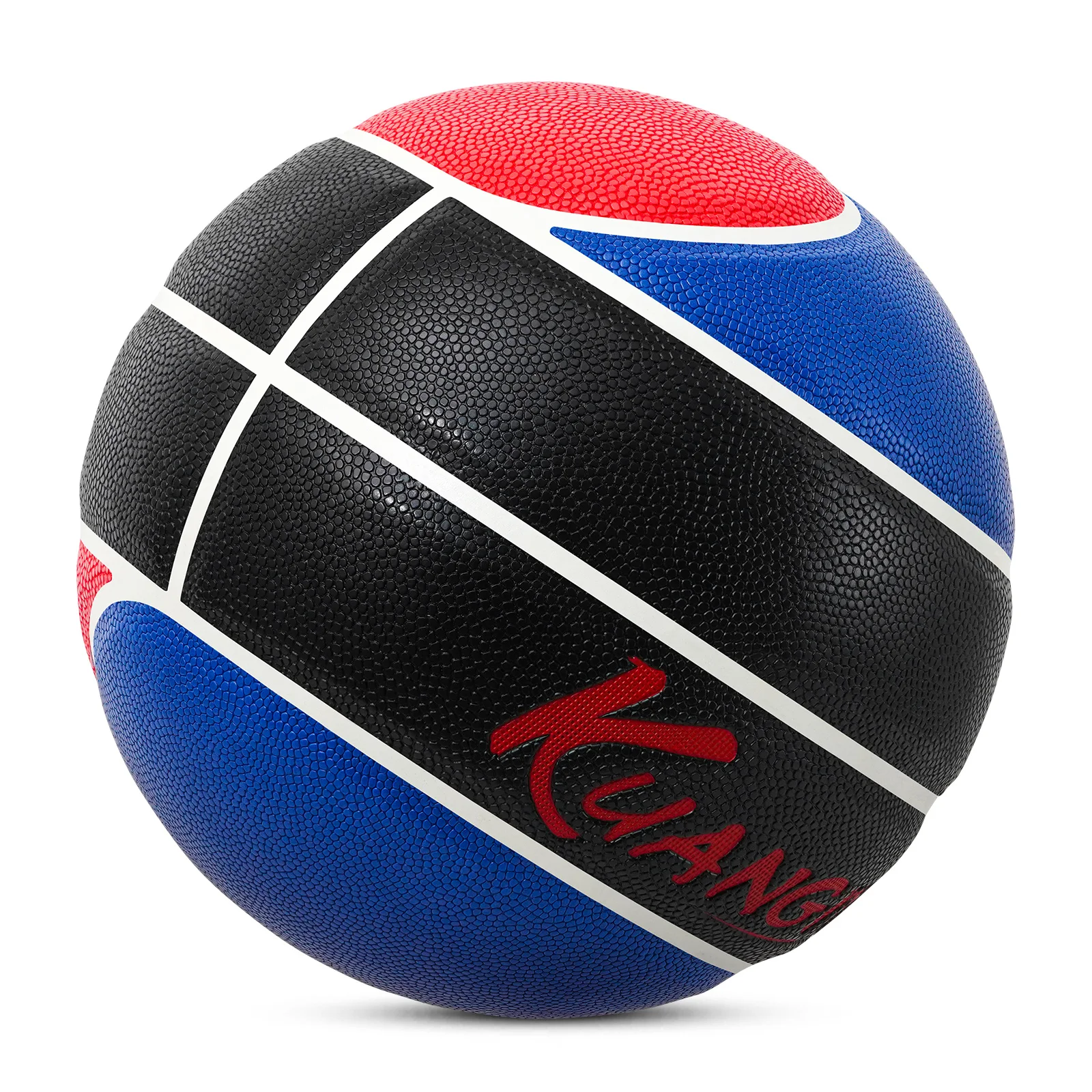 Баскетбольный мяч Kuangmi Yin Yang, официальный размер 729,5 дюйма), уникальный символ тай-чи красного и синего цвета, для использования в помещении и на открытом воздухе