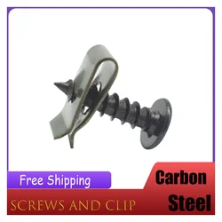 10 Sets M4 M5 Motorcycle Car Scooter ATV Moped Ebike Plastic Cover Metal Retainer M4 M5 Self-tapping Screw And Clips Motorcar