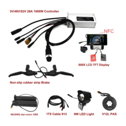 EBKE Electric Bike Ebike Controller 28A 48V 52V 750W 1000W Compatible For BAFANG G062 HUB Motor TFT 808X NFCDisplay