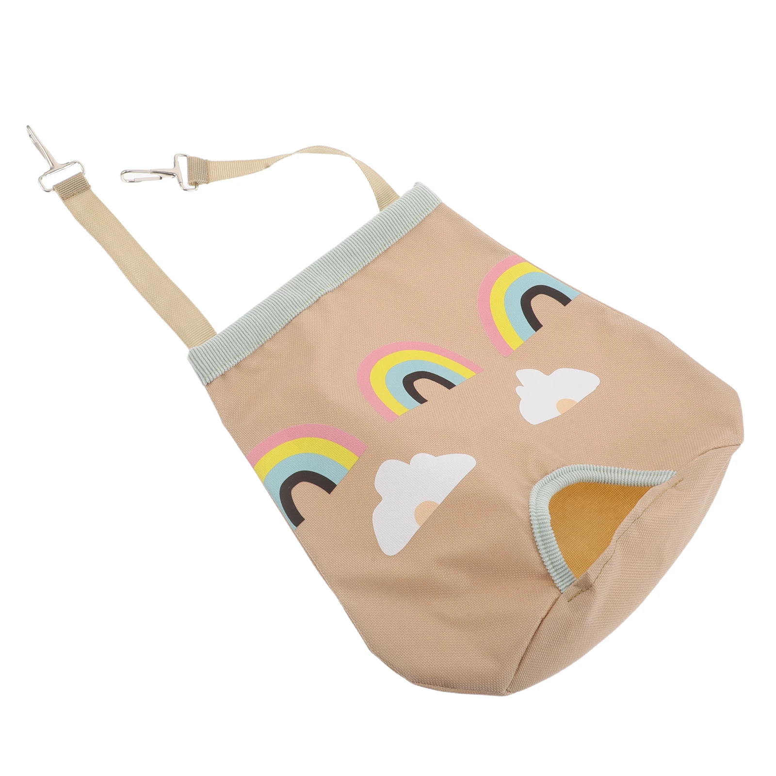 

Pet Hay Bag Bunny Feeder for Cage Hanging Rack Rabbits Small Holder Supplies Khaki Accessories