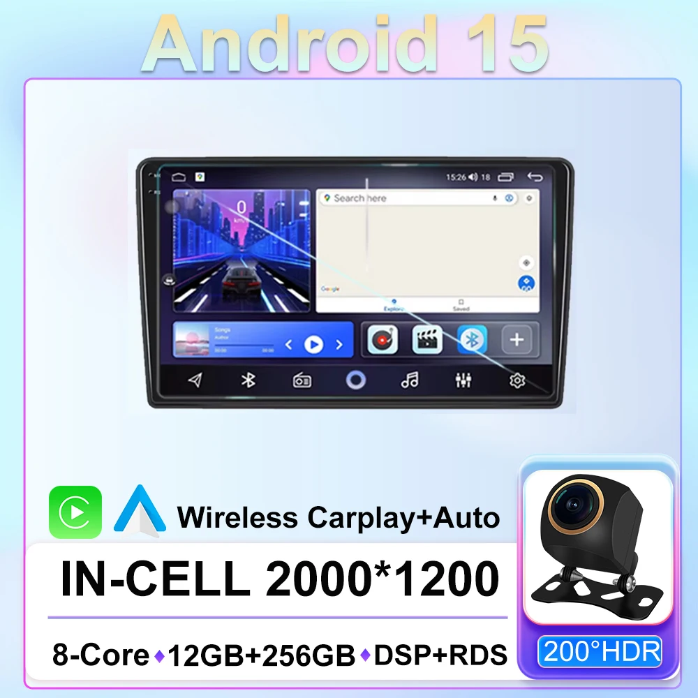 

ДЛЯ Citroen C-Elysee 2004-2007 Автомобильное видео Carplay GPS-навигация Android 15 Экран Авторадио Стерео Видео 5G Wi-Fi Блок No 2