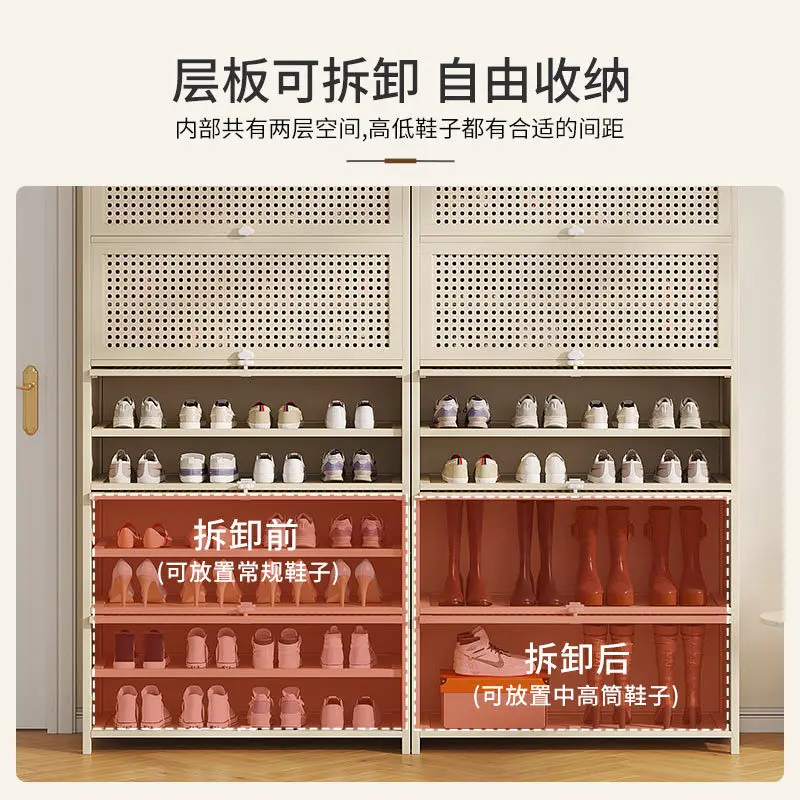 Cross-border wholesale shoe cabinets, multi-layer simple dustproof shoe racks for household doors, sturdy and durable