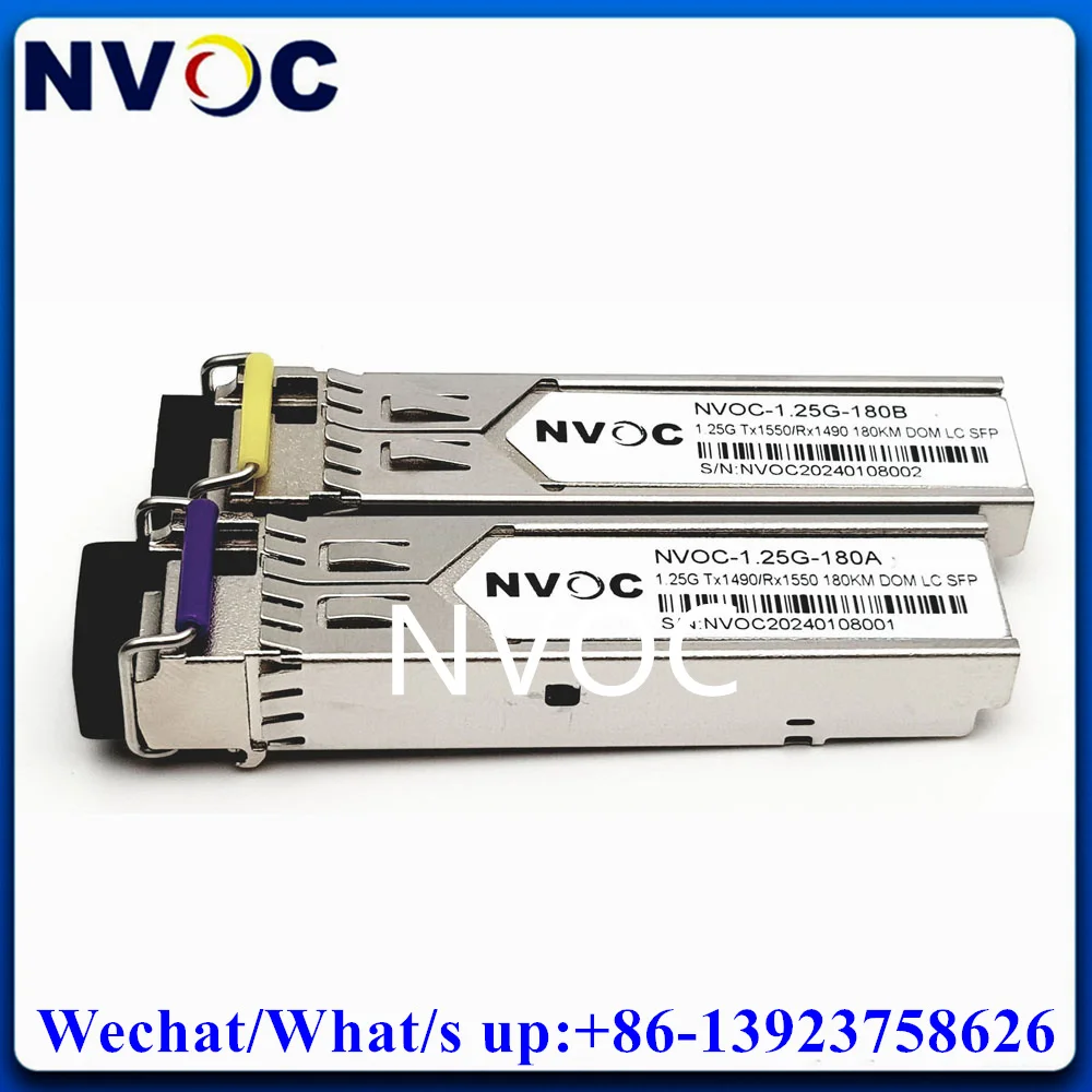 

Gigabit Single Fiber 180KM LC SFP,1.25G BiDi 1490nm/1550nm Mode WDM Switch Transceiver Compatible with Mikrotik/Cisco