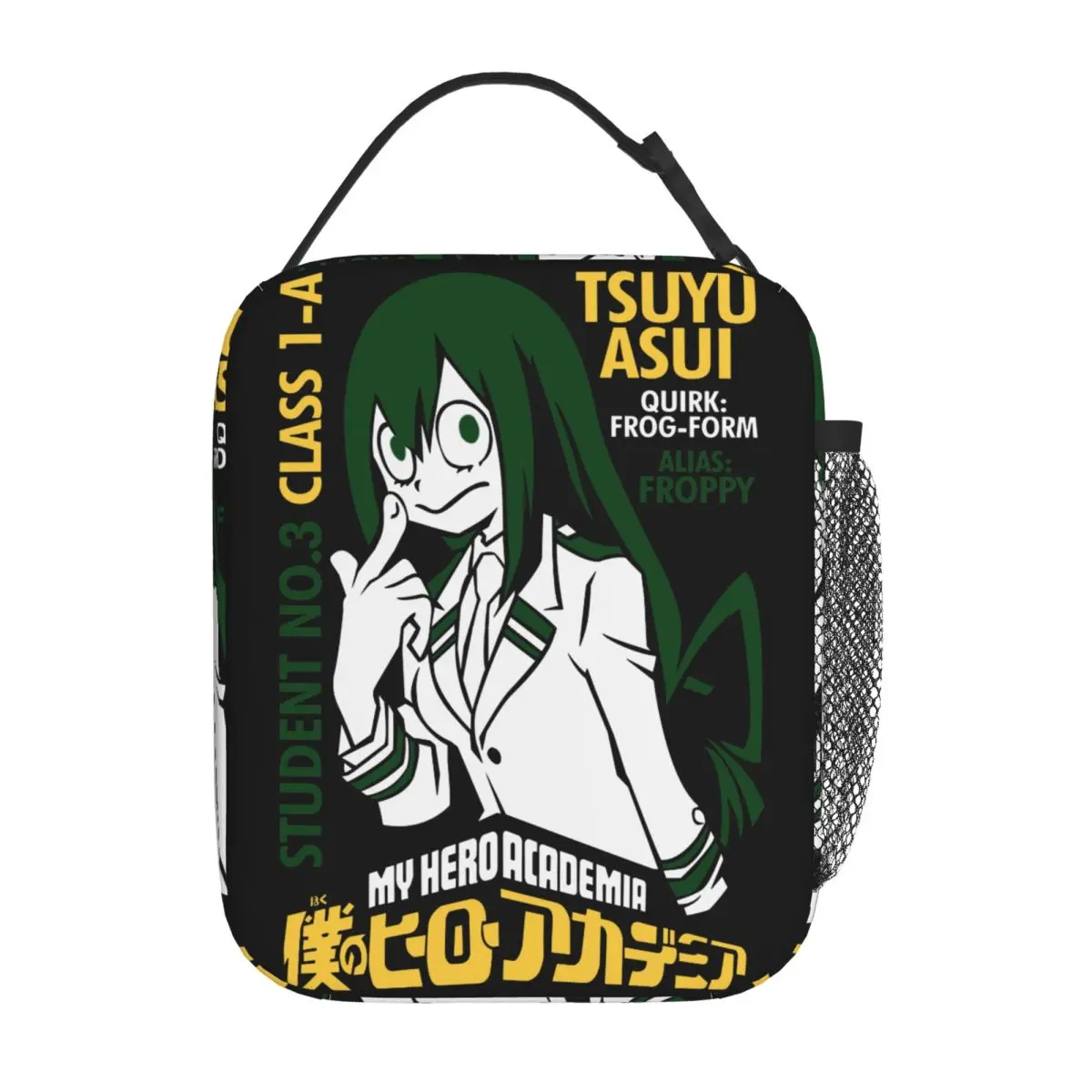 My Hero Academia No Hero Academia Insulated Lunch Bags Thermal Bag Reusable High Capacity Tote Lunch Box Food Bag School Travel