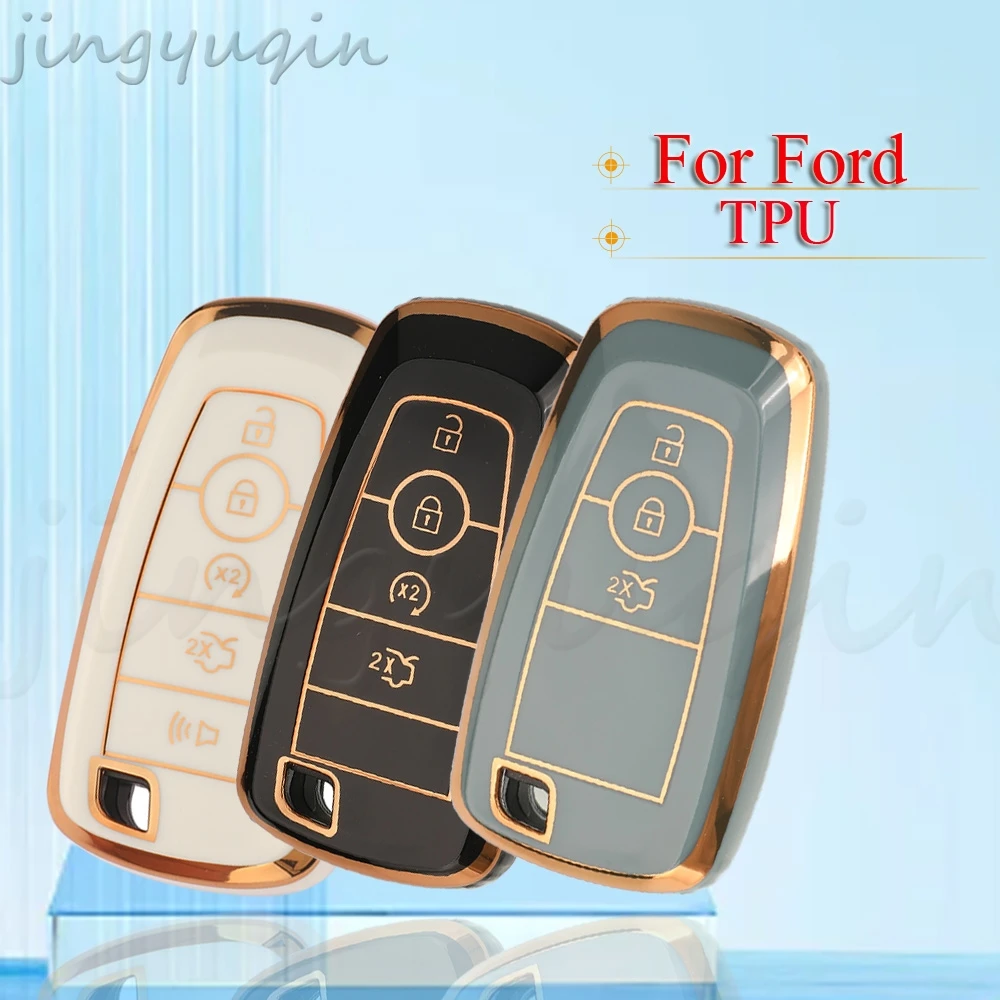 

JYQ для Ford Fusion Edge Mustang Explorer F150 F250 F350 F450 Защитный чехол для автомобильного ключа 3/4/5 кнопок Чехол для ключа из ТПУ