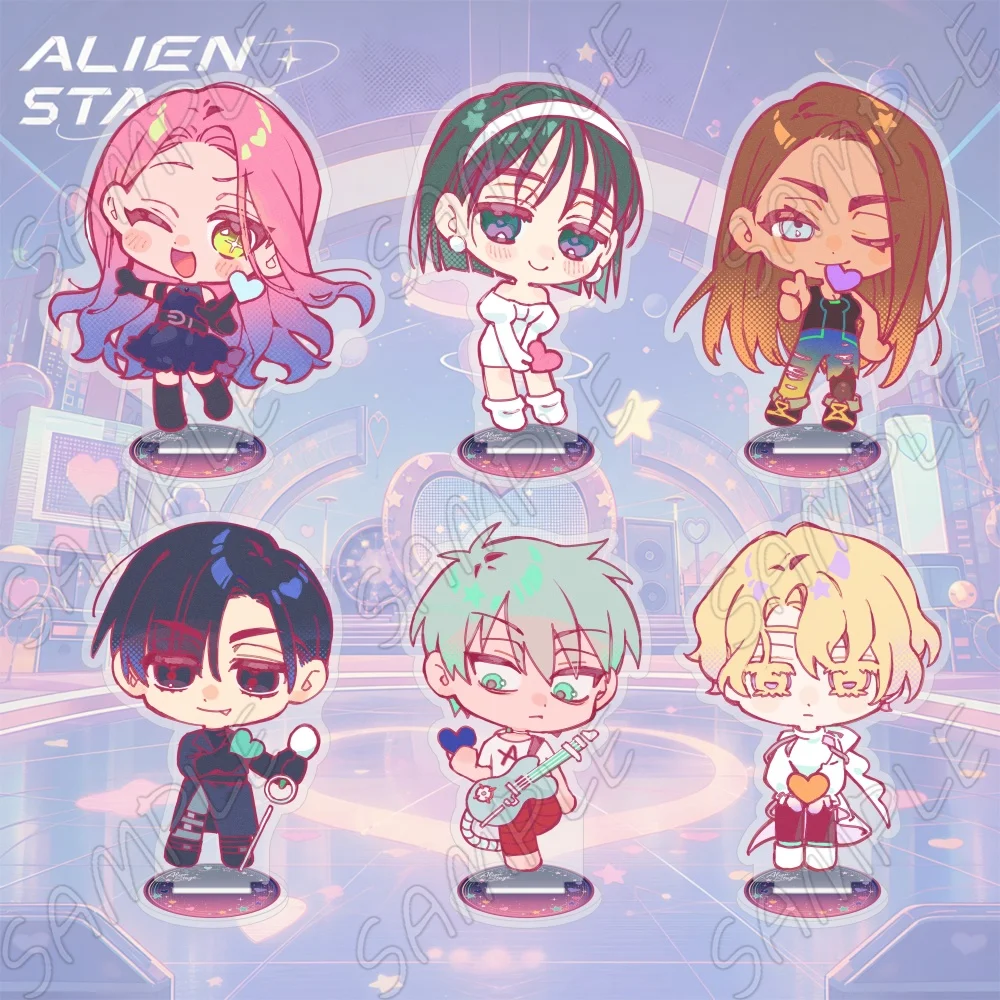 Alien Stage Acrylic Standee Cute Luka Sua Hyuna Cartoon Character Figure Table Top Display Desk Ornament Model Plate Keychain