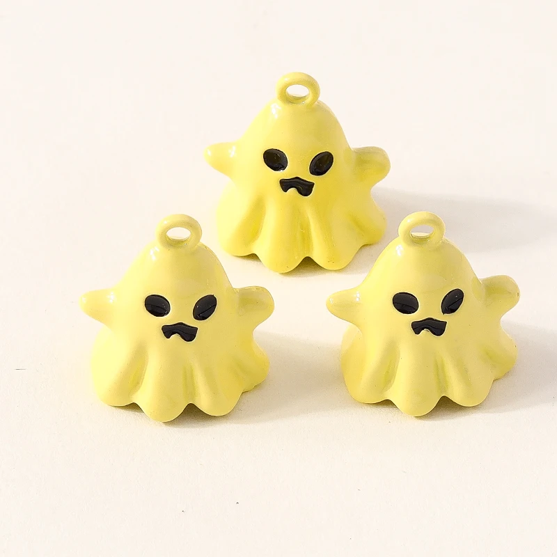 20 Stück 17x20mm Cartoon Bonbonfarben Halloween Geist Charms Anhänger für Schmuckherstellung Ohrringe Halsketten Zubehör DIY Geschenke – Detail 6