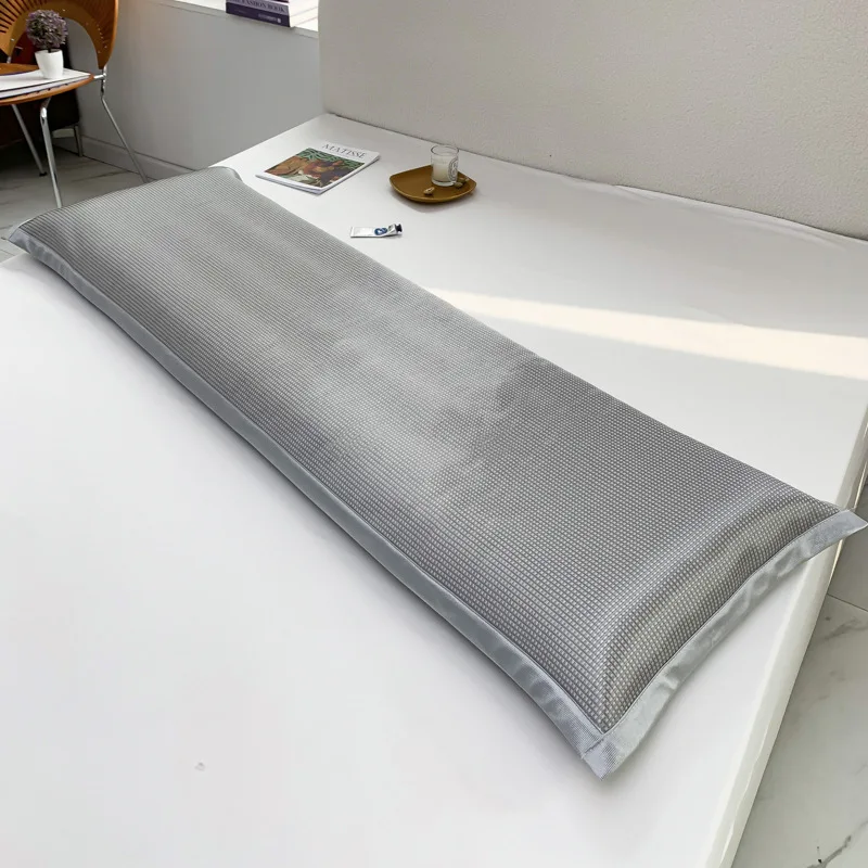 Summer solid color ice rattan mat pillowcase adult extended pillowcase single piece, no pillow core