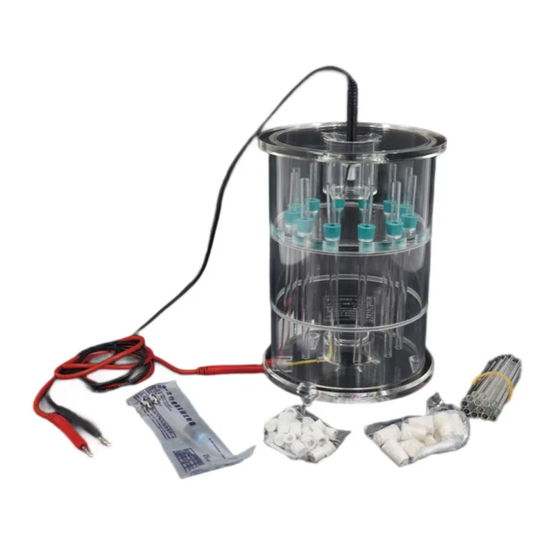 

LF-27B tubular gel electrophoresis tank has 12 holes, which can be used by multiple people at the same time