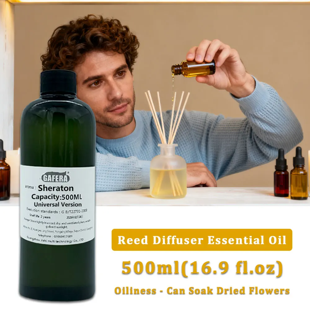 GAFERA 500ml(16.9 fl.oz) Sheraton Hilton Essential Oil, For Vine Diffuser & Flameless Aromatherapy, Diffuser Replenish Aroma Oil
