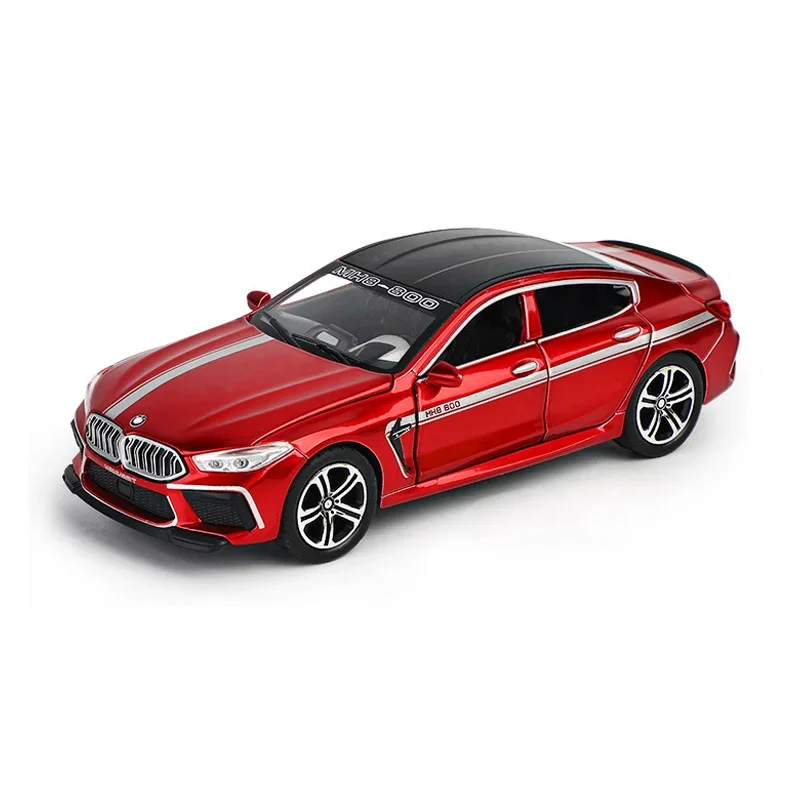

1:32 BMW M8 имитация металлических транспортных средств, литая под давлением модель автомобиля, игрушки, спортивный автомобиль со звуковым светом для детей, подарки, модный орнамент