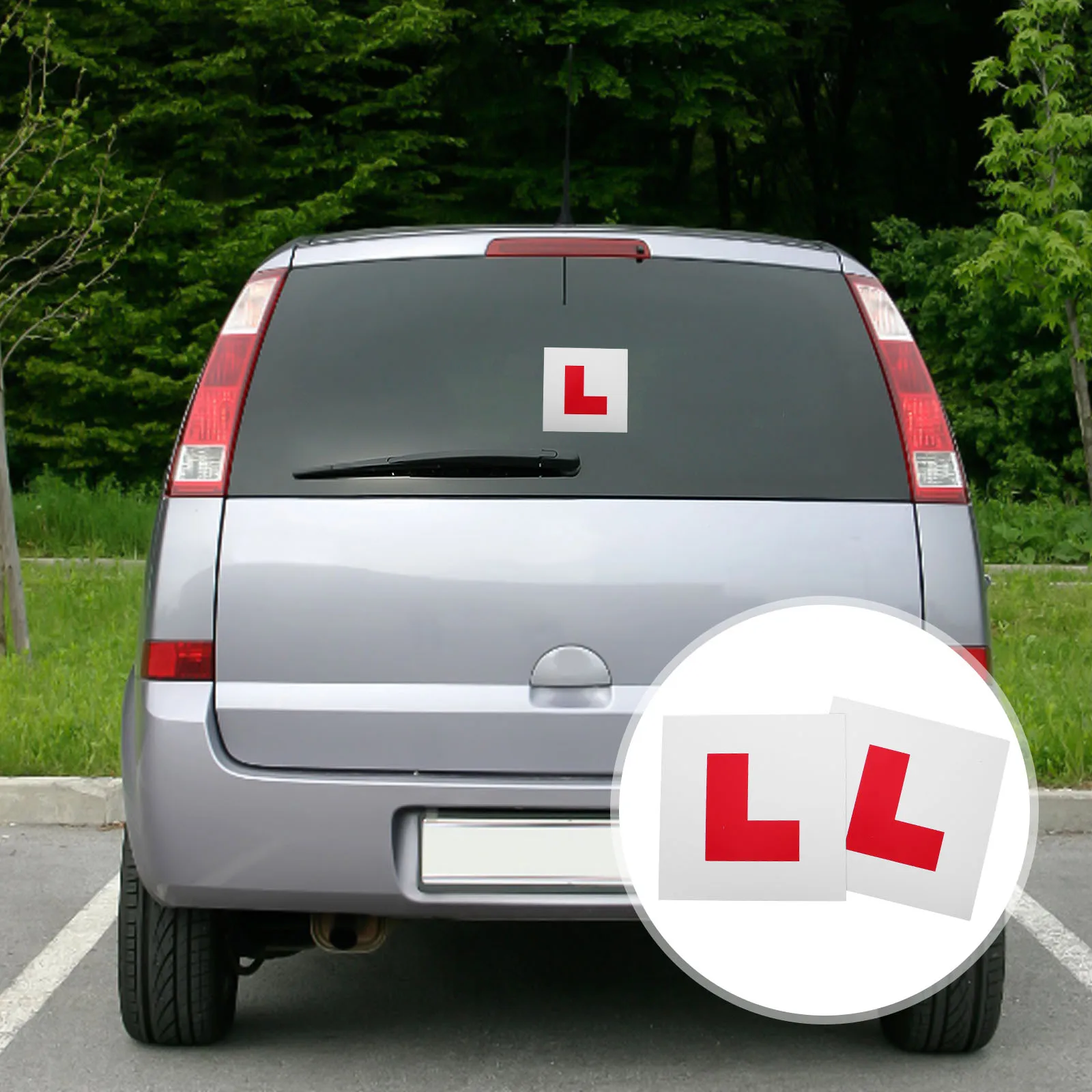 

2Pcs Magnetic Learner L Plates Car Stickers Easy Fit Removable Front Rear Driver Plates Vehicle Accessories New Driver Supplies