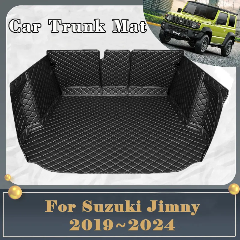 

Коврик для багажника автомобиля для Suzuki Jimny Sierra JB64W JB74W 2019 ~ 2024 грязеотталкивающий полностью коврик для багажника роскошный задний грузовой поднос автомобильные аксессуары