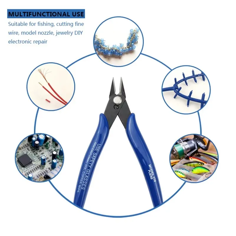 

Diagonal Pliers Carbon Steel Pliers Electrical Wire Cable Cutters , Wire Snips for Electronics Soft Copper Jewelry Making