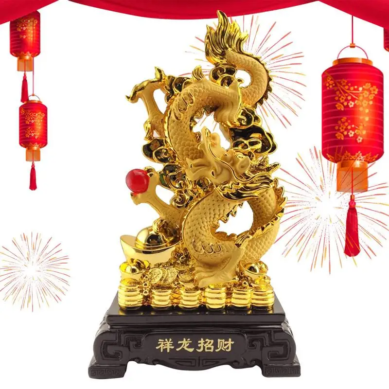 

Feng Shui Dragon 2024 Feng Shui Dragon Symbol Of Fortune And Auspiciousness Dragon Year Golden Resin Collectible Figurines