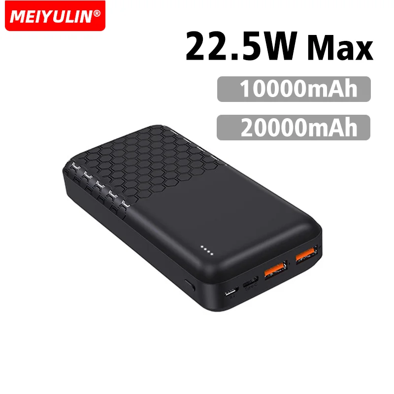 

22.5W 20000mAh Power Bank USB C Fast Charge 10000mAh PD20W Portable PowerBank For iPhone Xiaomi Samsung External Spare Battery