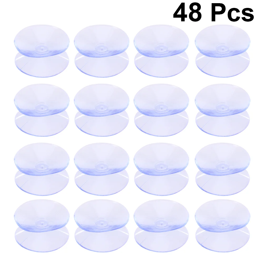 48pcs Silicone Cups Rubber Pads for Glass Transparent Double Sided Furniture Parts HomeDecoration HolidayProjects