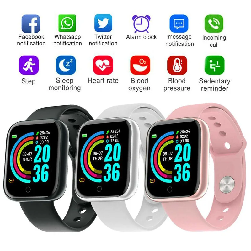 

Men's Smart Watches Bluetooth-compatible Heart Rate Blood Pressure Ip67 Waterproof Activity Tracker Women Bracelet Kids Clock