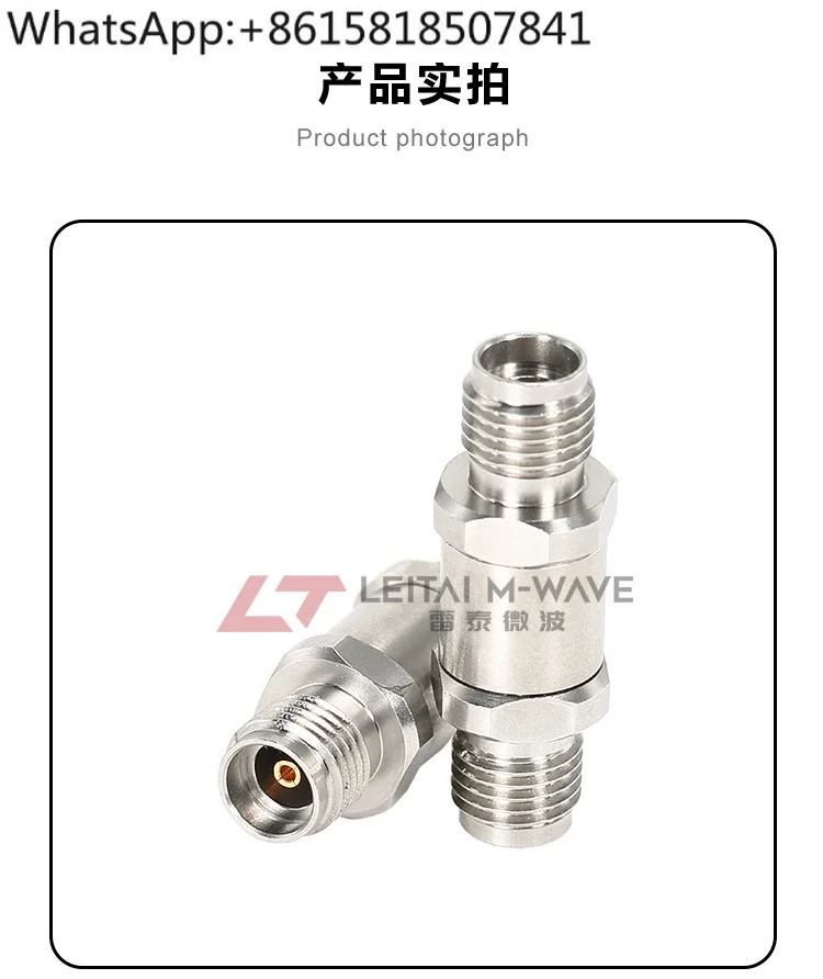 Microwave and millimeter wave RF adapter 3.5MM-KK high frequency test adapter 3.5 female converter 26.5G