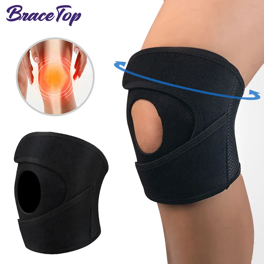 1 Pc Knee Brace for Leg Pain Relief, Meniscus Tear and Arthritis Knee Pain, Adjustable One Size Patellar Stabilizing Knee Brace