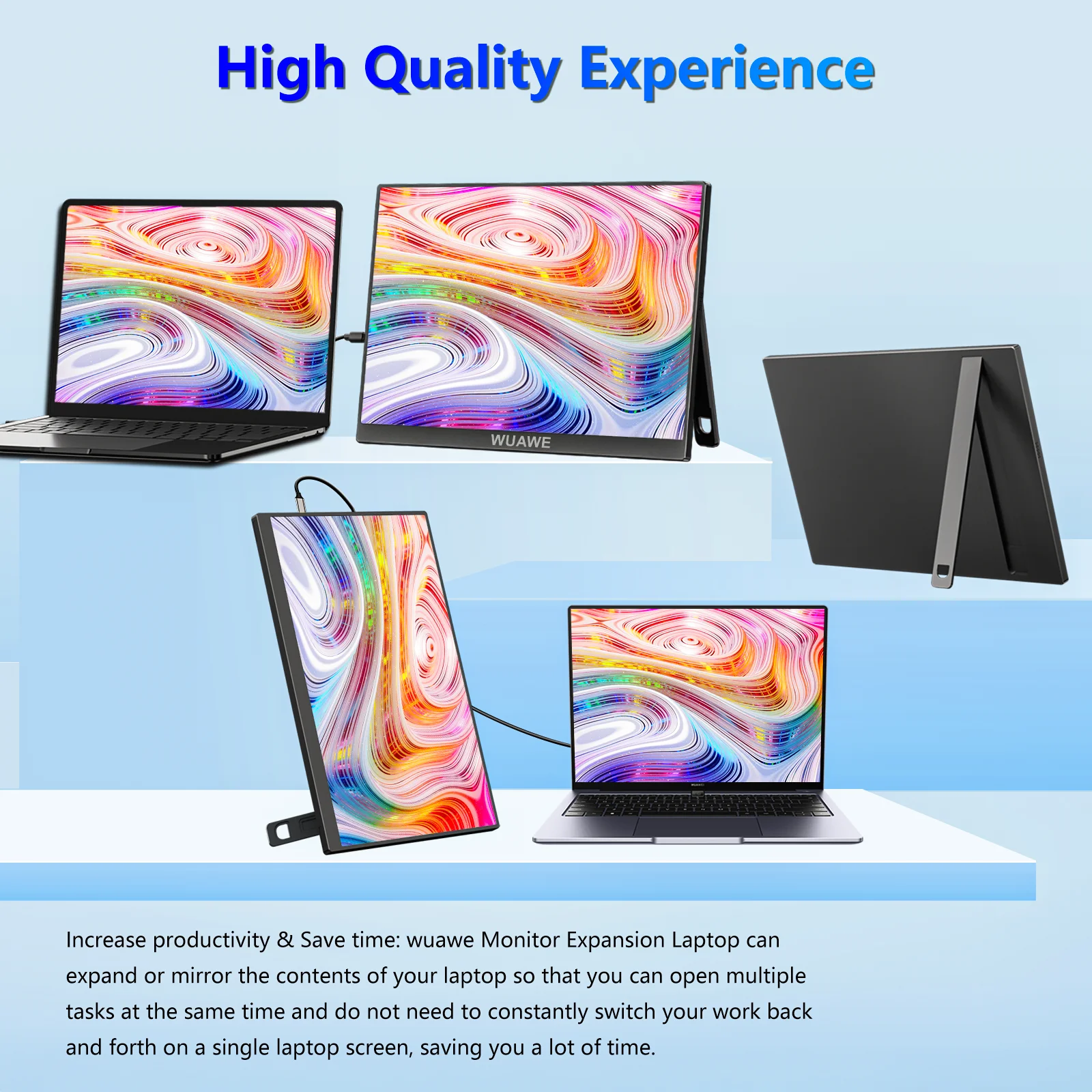 New Trending 60HZ 16 inch Gaming Portable Monitor for Laptop, 1200P Display LCD FHD External Second Computer Screen for Phone