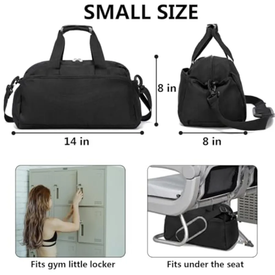14 inch Small Gym Bag for Women and Men, Mini Duffel Bag for Travel Sports Lightweight Carry On Bag - Image 3