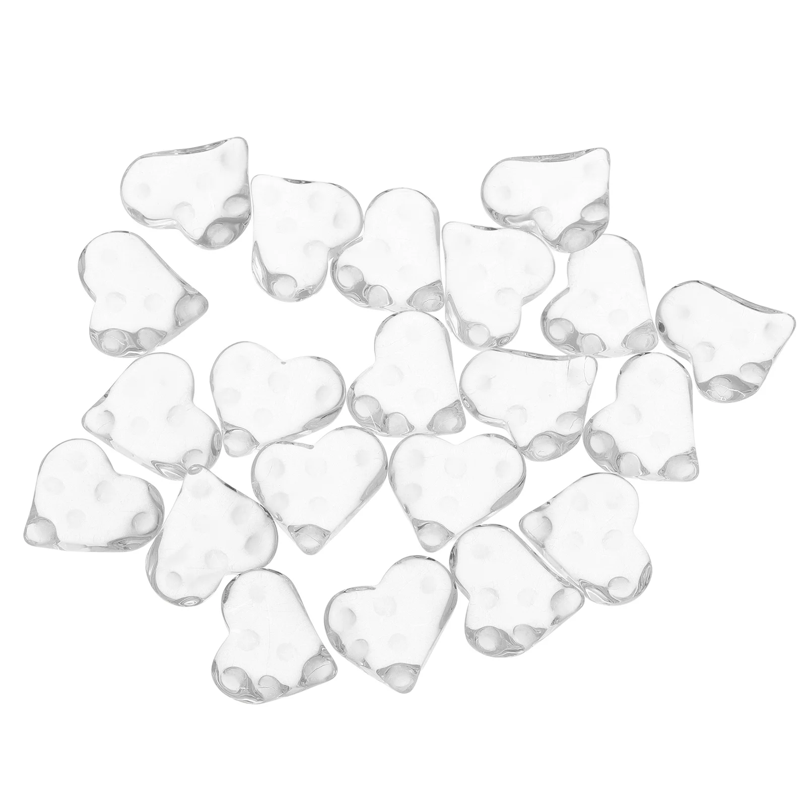 

20Pcs Transparent Glass Nail Display Color Cards Heart-Shaped for Professional Nail Art Practice Sample Manicure Boards