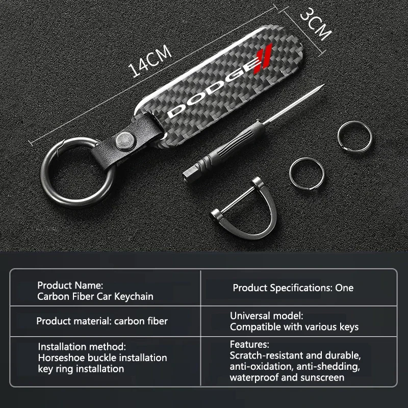 For Dodge Challenger caliber journey Ram 1500 Custom Car Styling Emblem Car Key Holder keychain accessories  keyring view 6