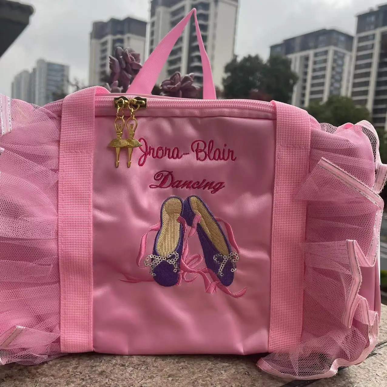 Personalized Dance Bag for Girls, Ballerina Bag for Kids, Small Duffle Bag, Custom Name Birthday Gift, Pink Girls Dance Bag