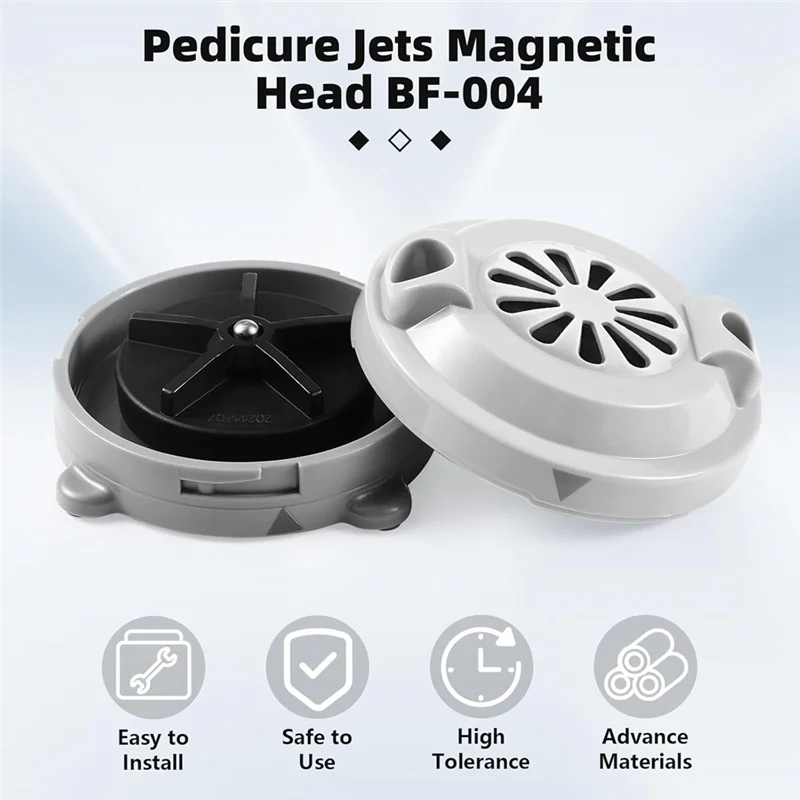 PORK-رأس نفاث مغناطيسي BF-004 لكرسي أحواض سبا باديكير محرك نفاث LURACO، يحتوي على مروحة وغطاء، 4 دبابيس