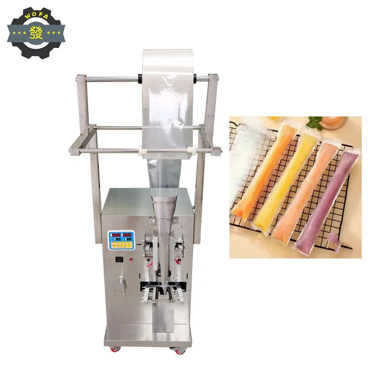 

JH Full Automatic Ice Lolly Ice Pop Popsicle Water Liquid Stick Bag Pouch Sachet Filling And Sealing Packing Packaging Machine