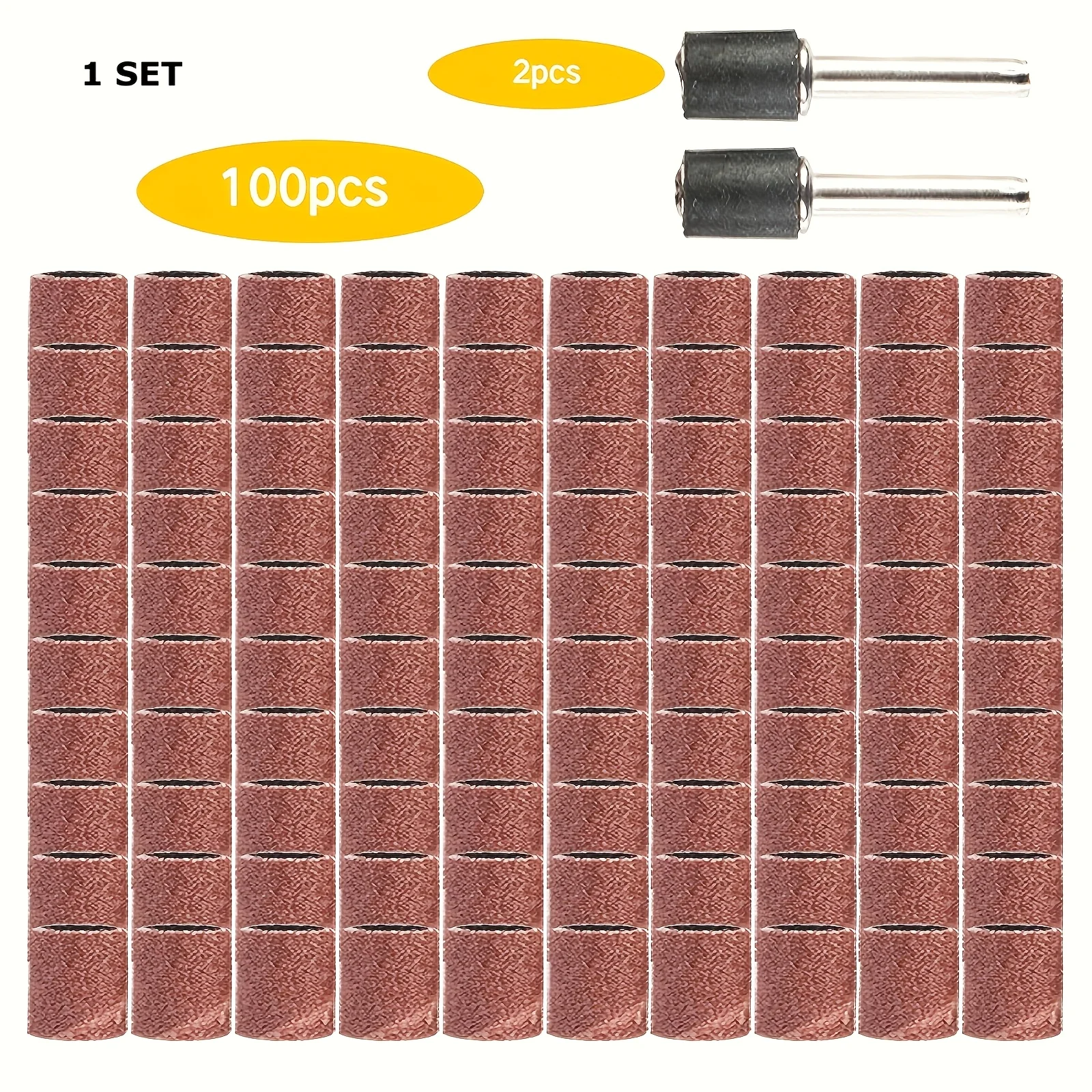 

Rotary Tools 102pcs Sanding Bands Set With Mandrels Nail Electric Drill Machine Grinding Sand Ring Bit