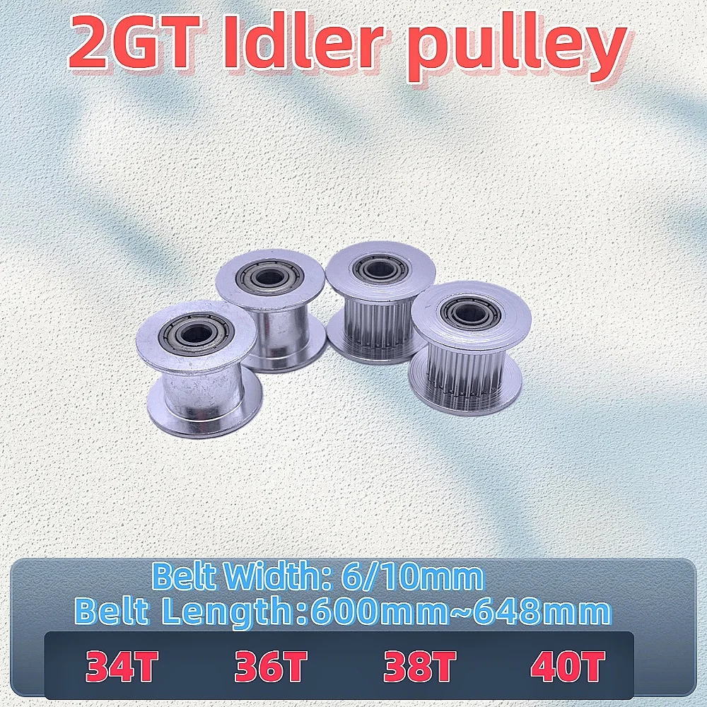 

2GT Idler Timing Pulley 36T 38T 40T　GT2 Idler Synchronous Pulley 34 36 38 40Teeth Printer CNC Parts Idler Type Pitch 2mm