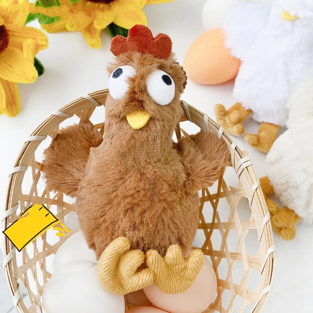 حقيبة الظهر قلادة المطاط أفخم الدجاج المفاتيح محاكاة الكرتون الدجاج حلقة رئيسية دمية ناعمة وضع البيض الحيوان مفتاح حامل الفتيات