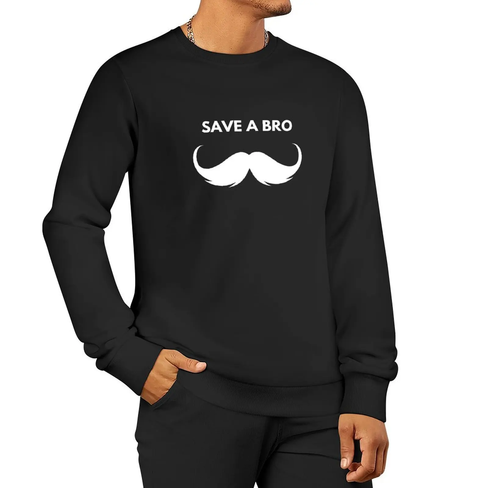 

Футболка с усами в стиле MOvember Save A Bro v1, пуловер с капюшоном, футболки с графическим рисунком, мужская одежда, толстовка в стиле аниме