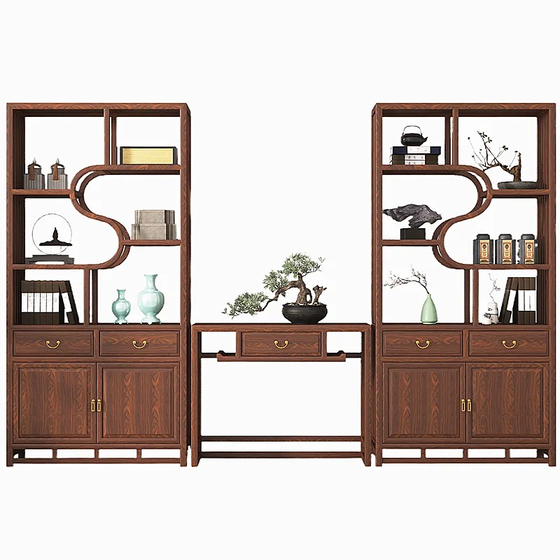 

Solid wood Chinese tea room display stand