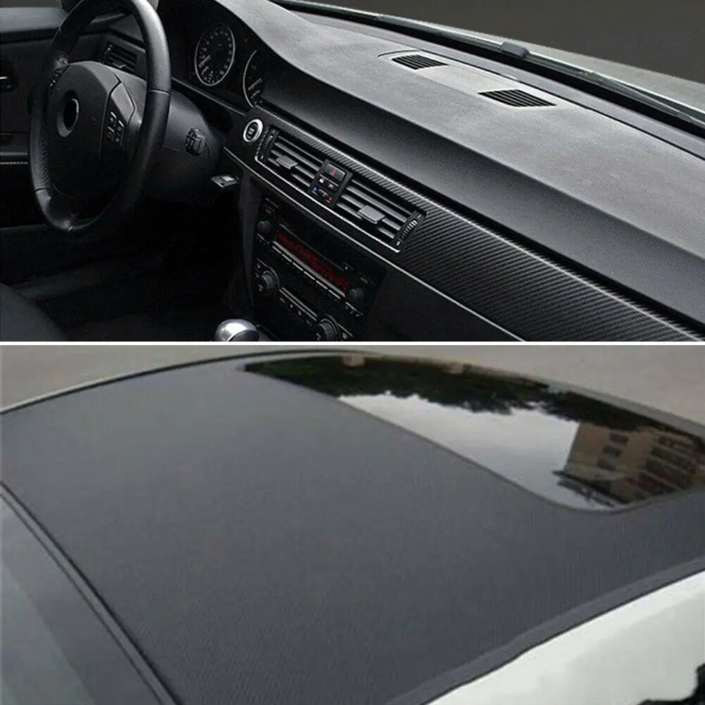 3D Carbon Fiber Car Vinyl Foil Film Wrap Roll Sticker Decal Interior Accessories Measurement *Size:127 * 30 Cm / 50 Inches * 11.